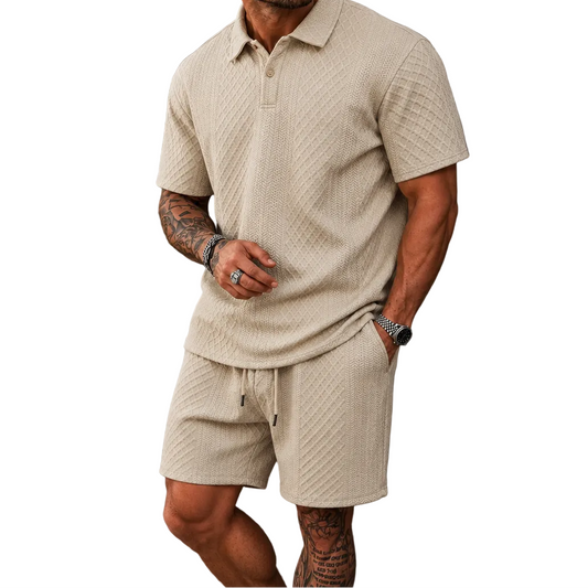 Men's Summer Two Piece Set | Coordinated Polo & Shorts