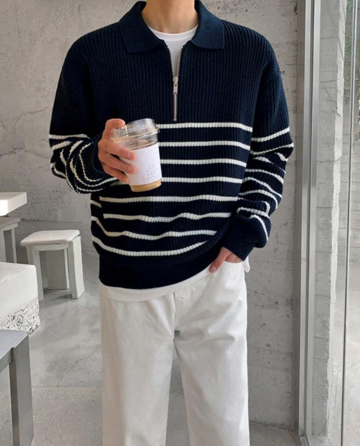 Men's Sweater | Quarter Zip Collar