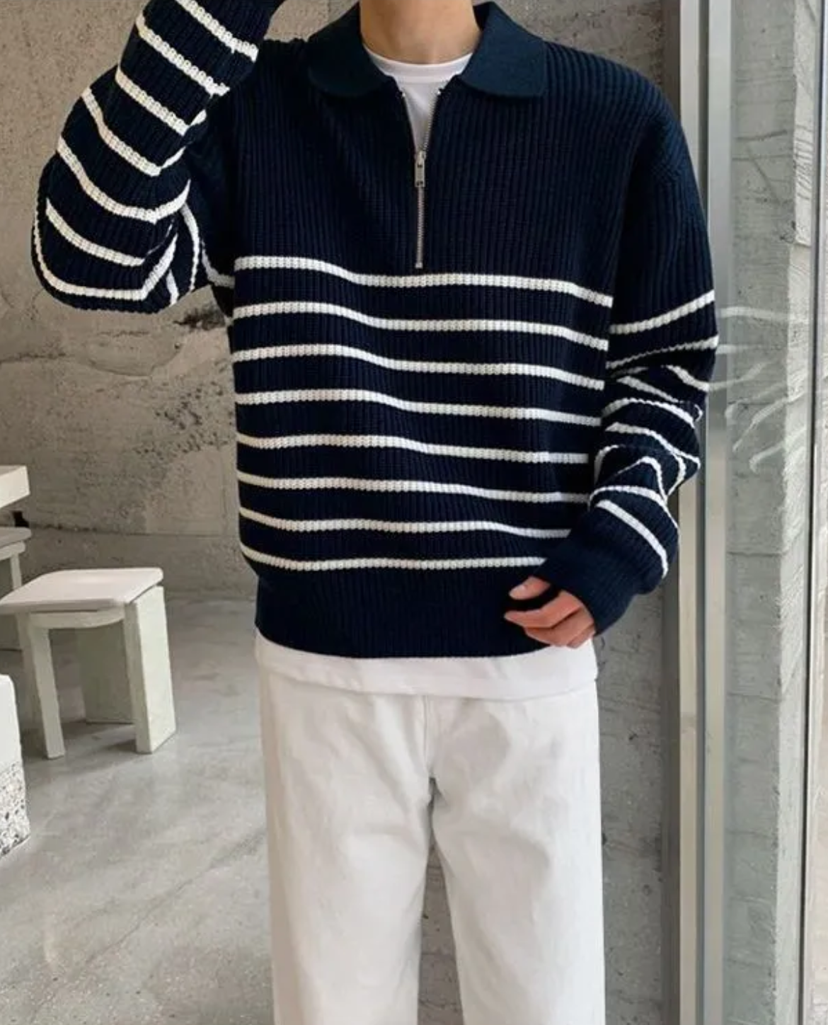 Men's Sweater | Quarter Zip Collar