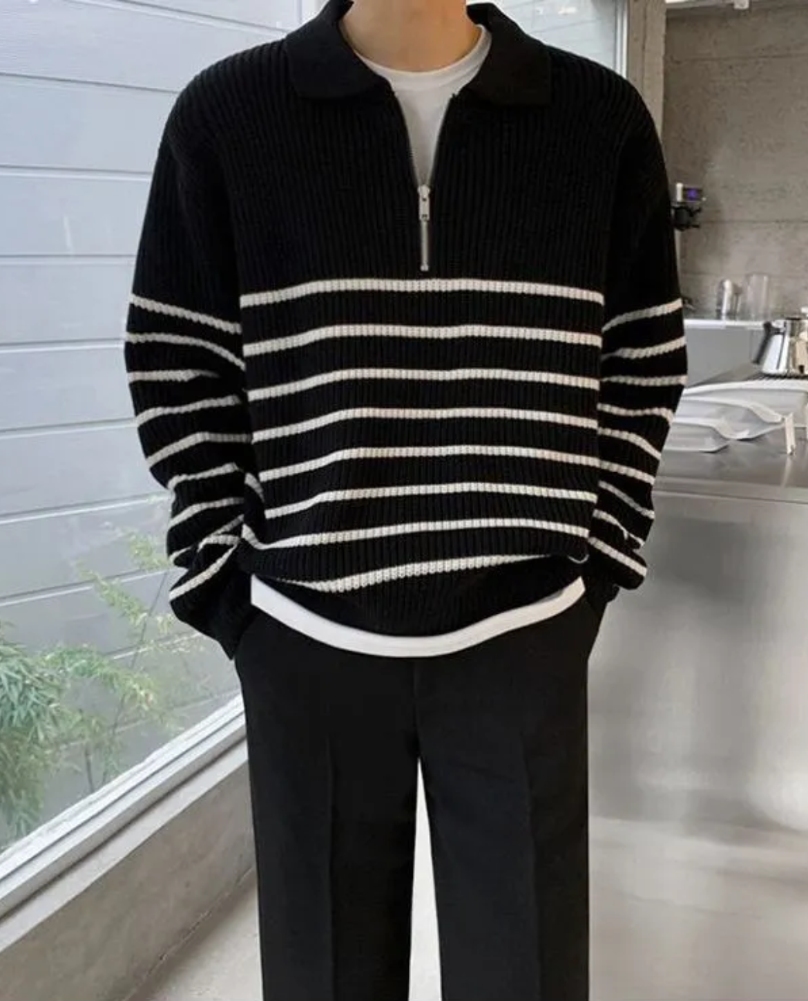 Men's Sweater | Quarter Zip Collar