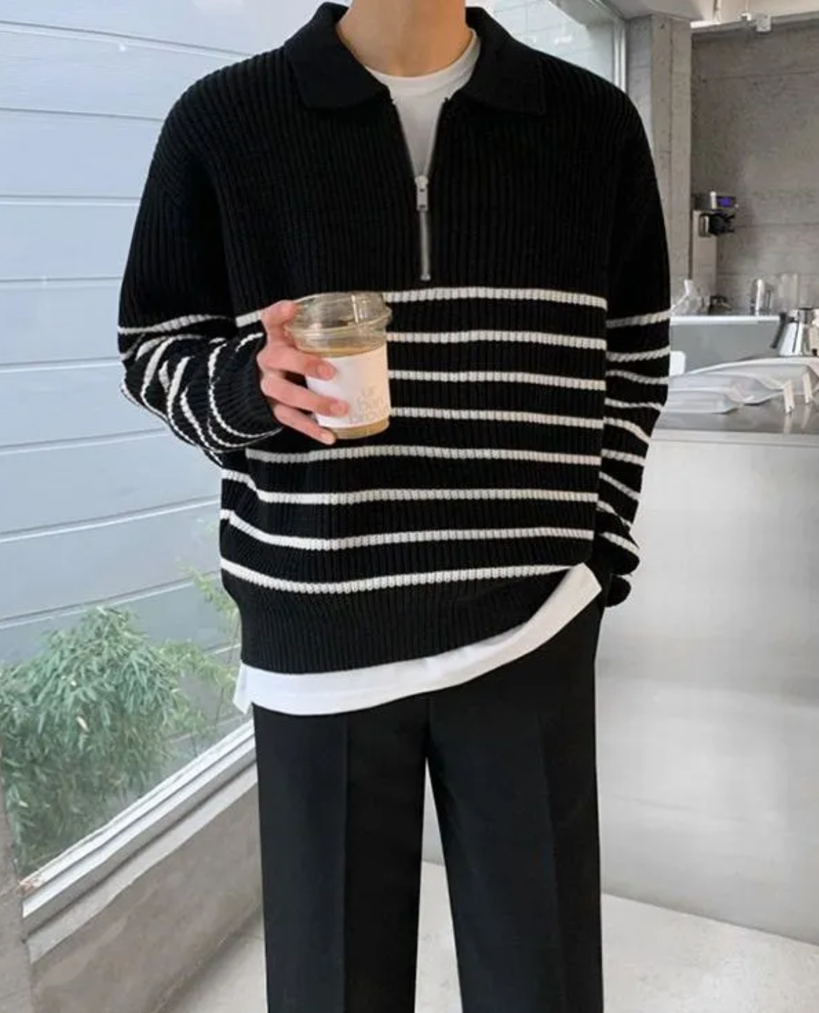 Men's Sweater | Quarter Zip Collar