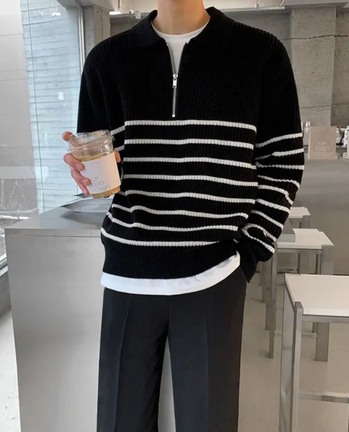Men's Sweater | Quarter Zip Collar