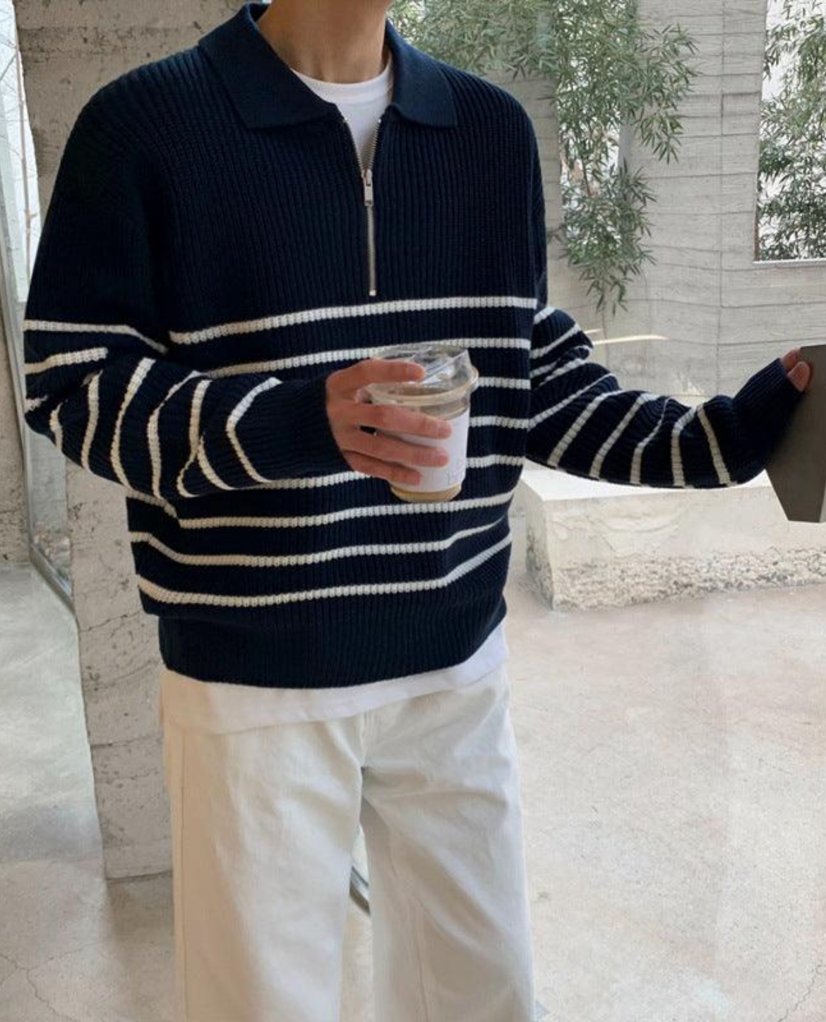 Men's Sweater | Quarter Zip Collar