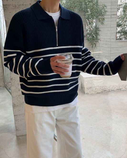 Men's Sweater | Quarter Zip Collar