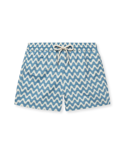Men's Swim Shorts | Wave Print Lightweight & Quick-Dry Summer Style