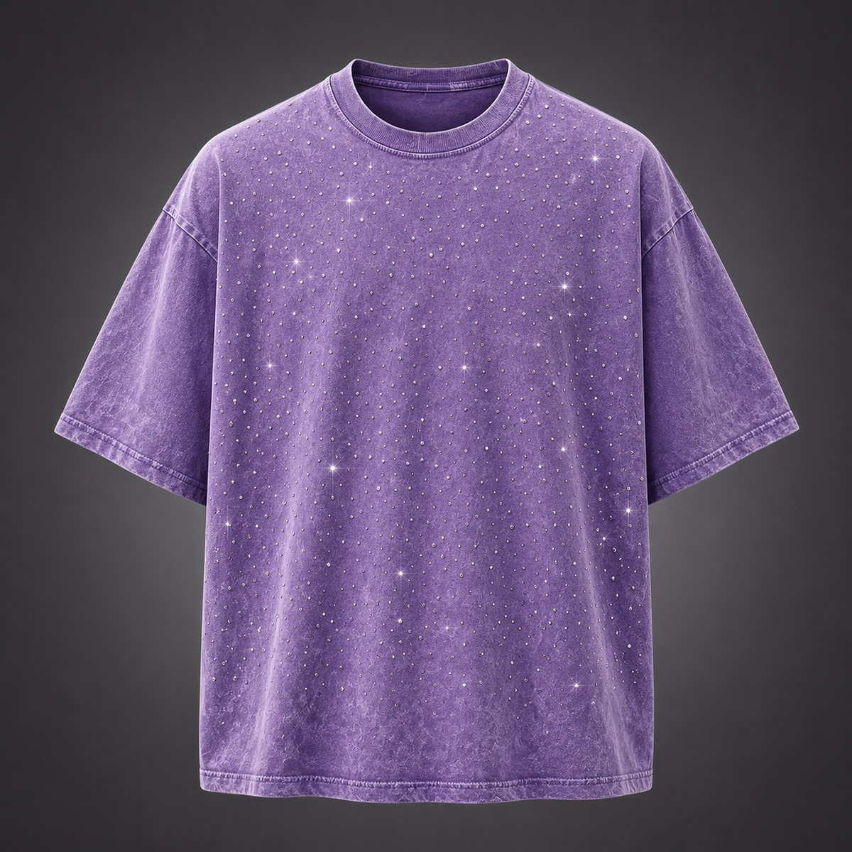 Men's T-Shirt | Rhinestone Detail Oversized Fit
