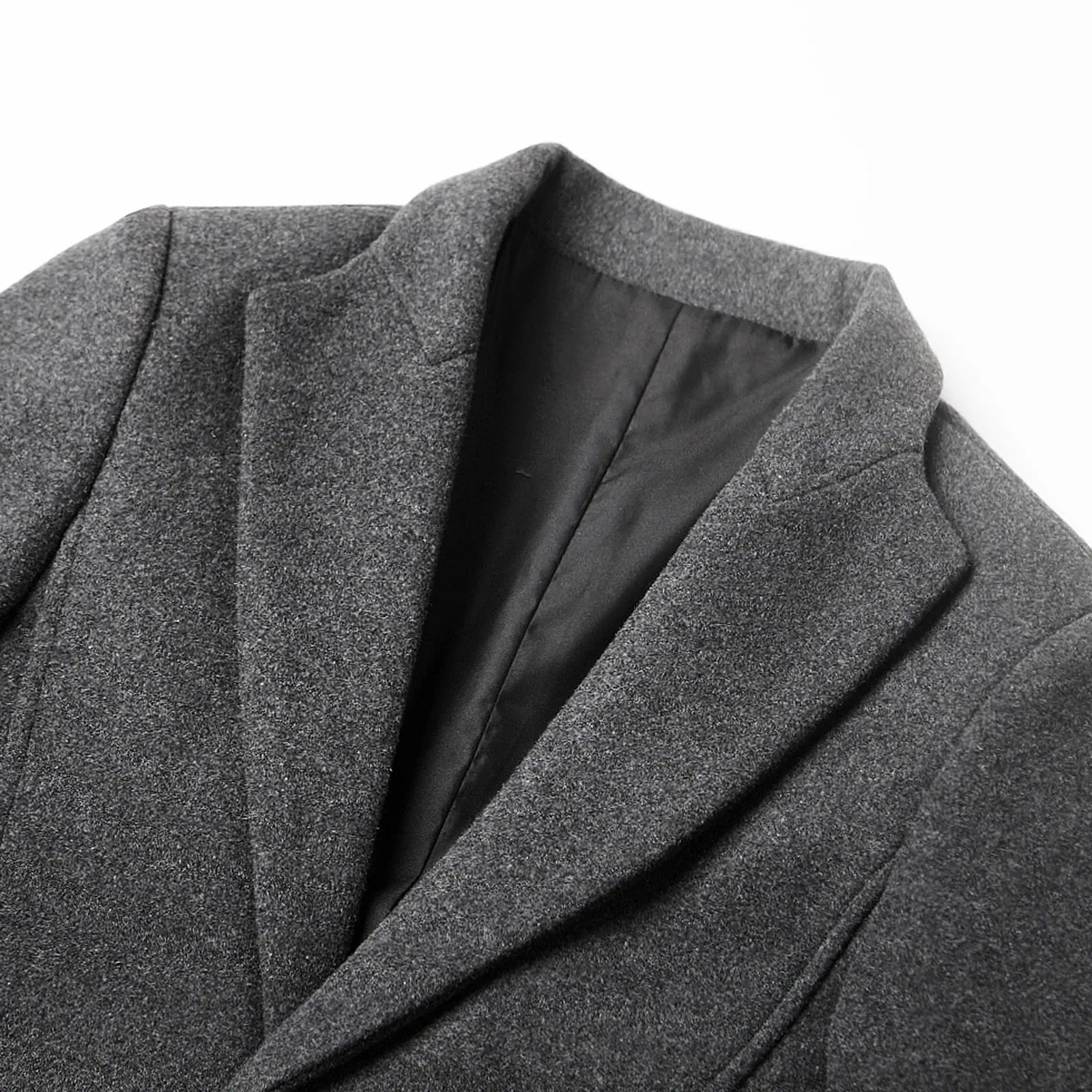 Men's Notch Lapel Coat for Smart Events