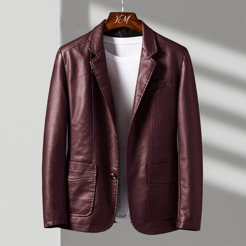 Men's Tailored Fit Jacket Classic Two Button Blazer