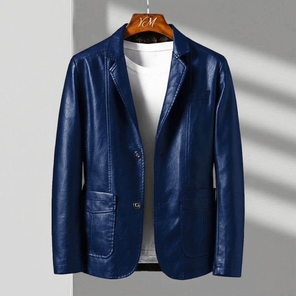 Men's Tailored Fit Jacket Classic Two Button Blazer