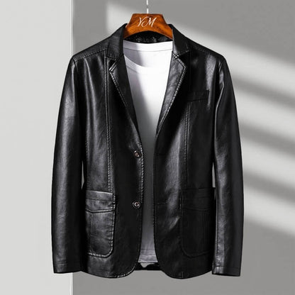 Men's Tailored Fit Jacket Classic Two Button Blazer