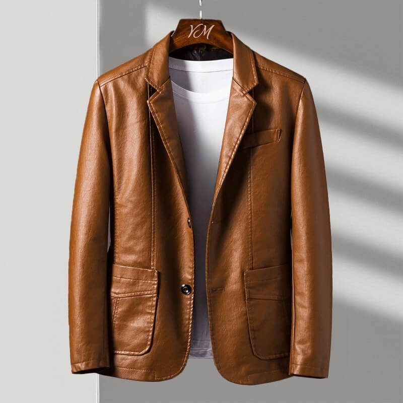 Men's Tailored Fit Jacket Classic Two Button Blazer