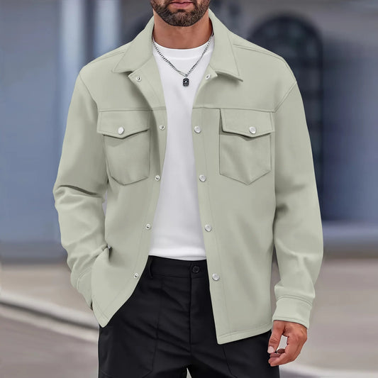 Men's Thick Jacket | Two Pockets & Long Sleeves