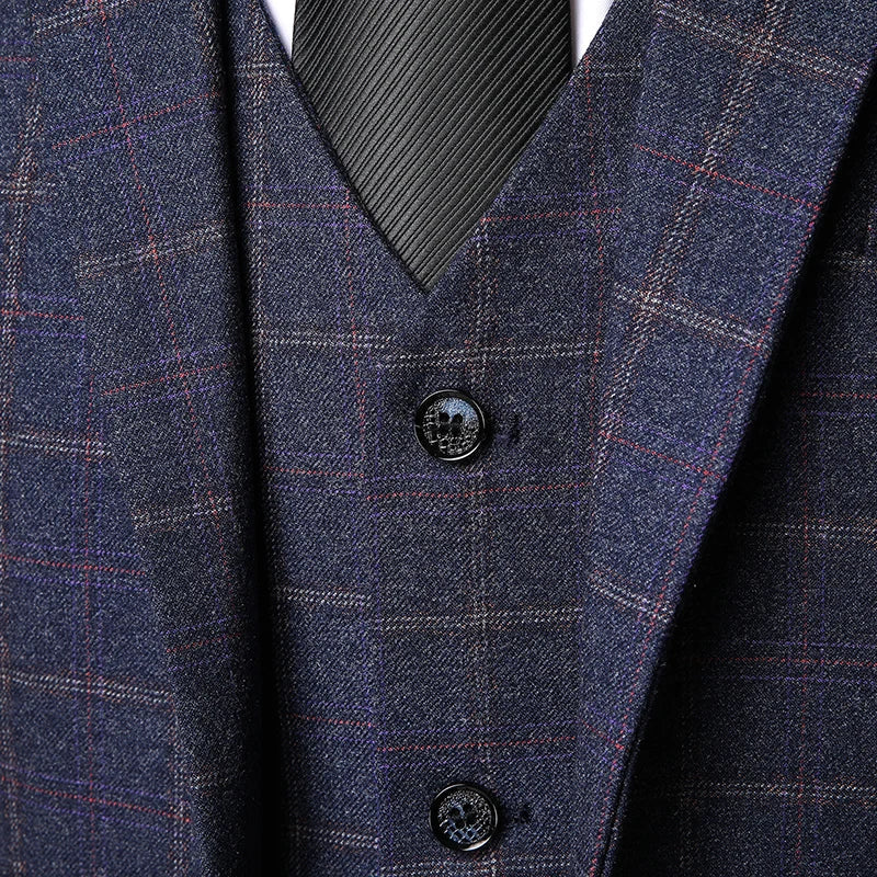 Men's Three-Piece Suit - Stylish Formal Attire