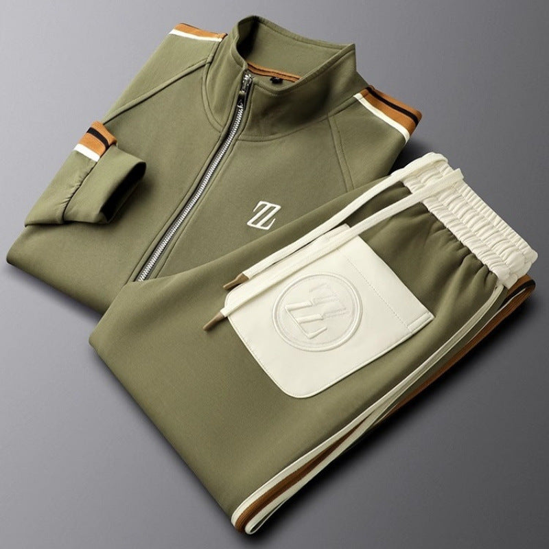 Men's Tracksuit | Stripe Detail Zip Front