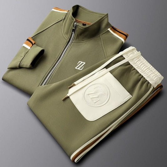 Men's Tracksuit | Stripe Detail Zip Front