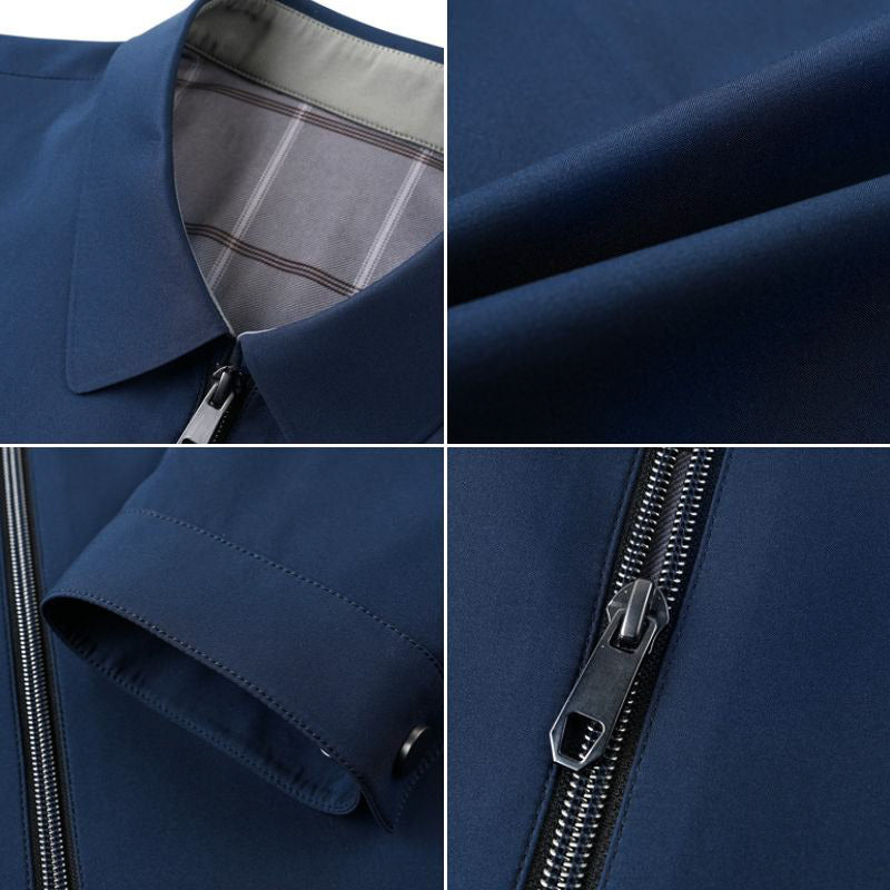 Men's Minimalist Zip-Up Jacket for All Seasons