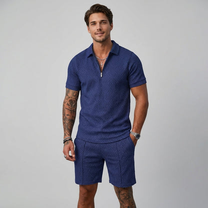 Men's Two Piece Summer Set | Matching Polo Shirt & Shorts Outfit