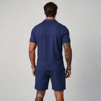 Men's Two Piece Summer Set | Matching Polo Shirt & Shorts Outfit