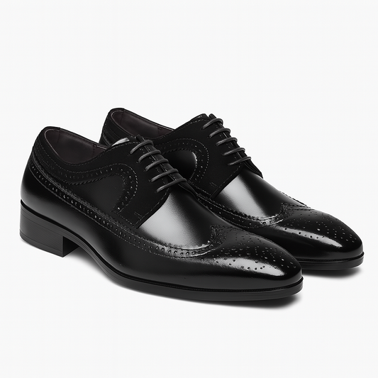 Men's Two-Tone Wingtip Brogue Oxford Shoes for Formal Events