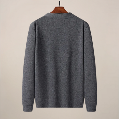 Men’s V-Neck Knit Cardigan with Pockets for Everyday Wear