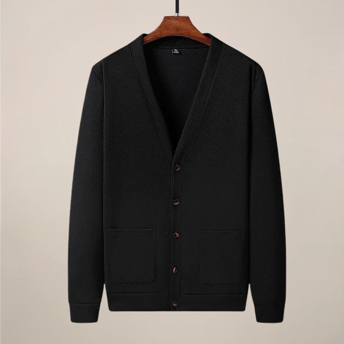 Men’s V-Neck Knit Cardigan with Pockets for Everyday Wear
