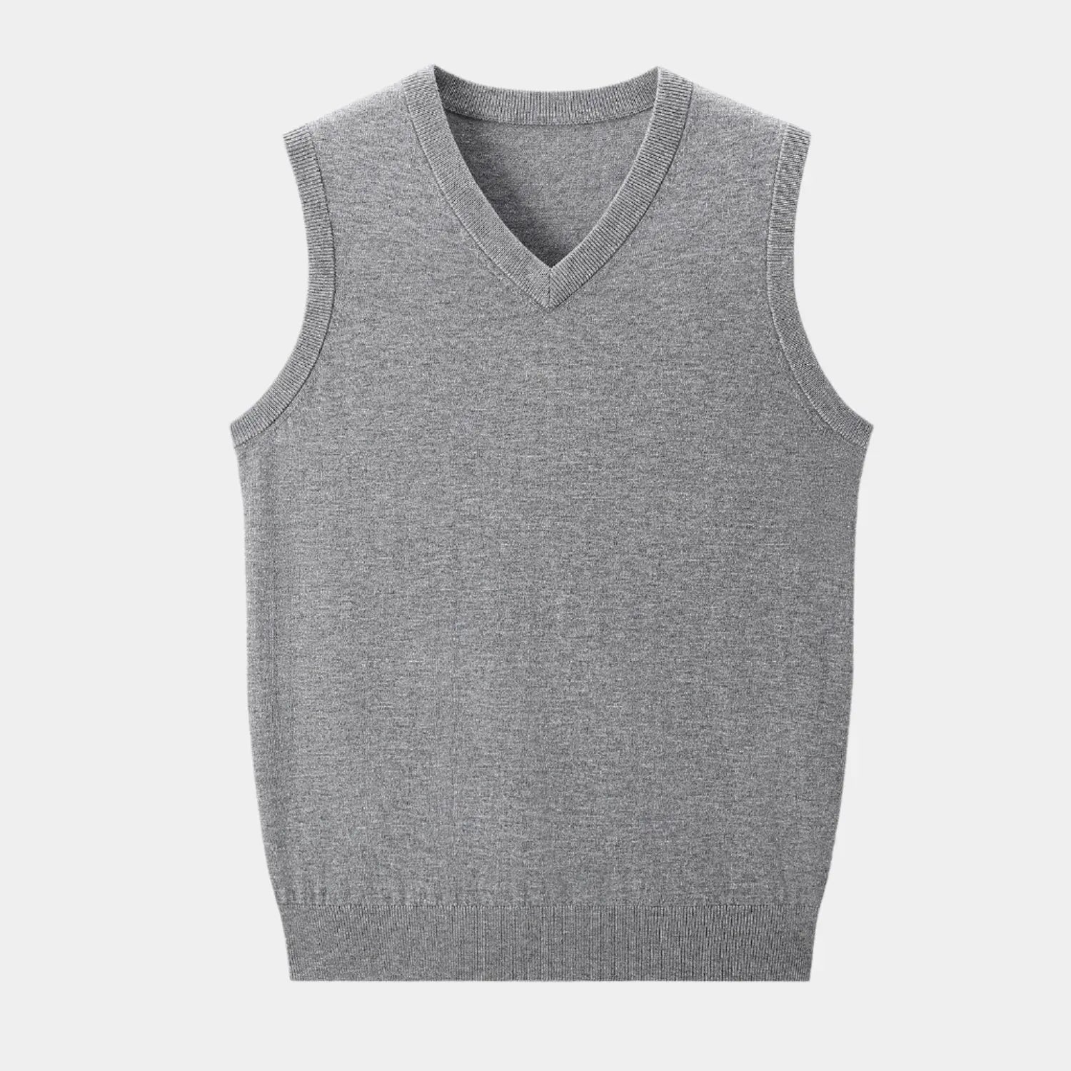 Men's V-Neck Knit Vest – Ideal for Stylish Layering