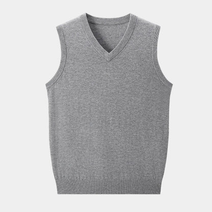 Men's V-Neck Knit Vest – Ideal for Stylish Layering