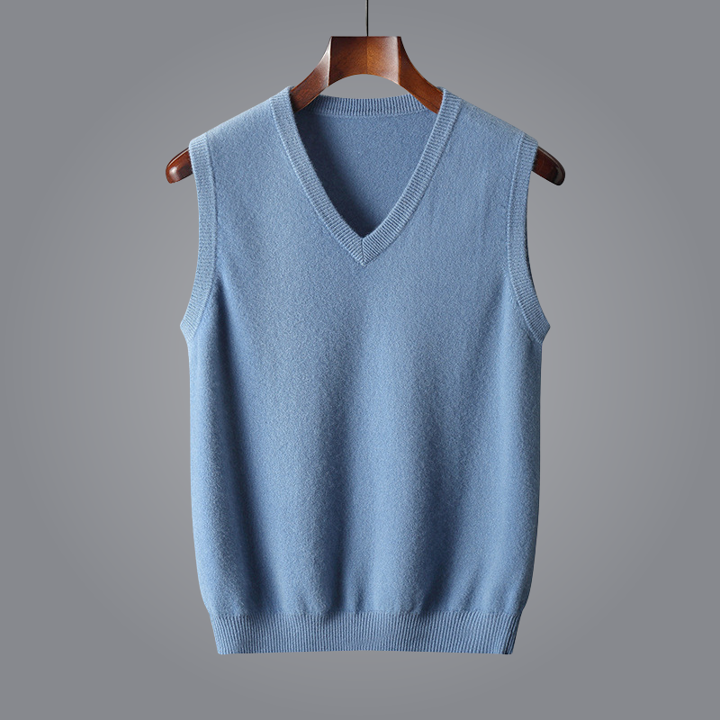 Men’s V-Neck Knit Vest for Smart Casual Wear