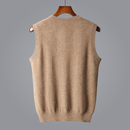 Men’s V-Neck Knit Vest for Smart Casual Wear