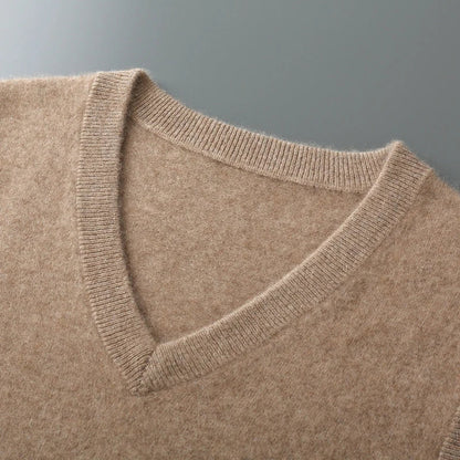 Men’s V-Neck Knit Vest for Smart Casual Wear