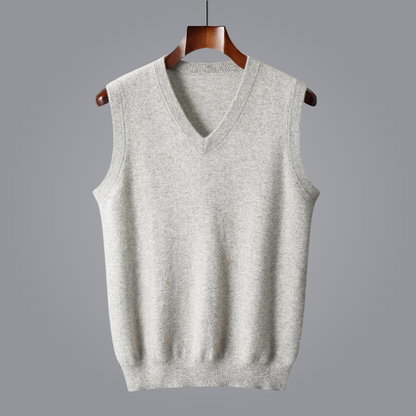Men’s V-Neck Knit Vest for Smart Casual Wear