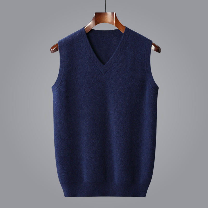 Men’s V-Neck Knit Vest for Smart Casual Wear