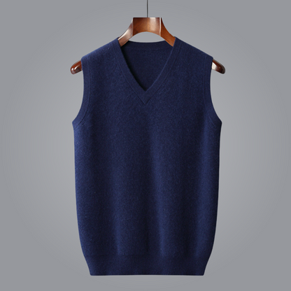 Men’s V-Neck Knit Vest for Smart Casual Wear