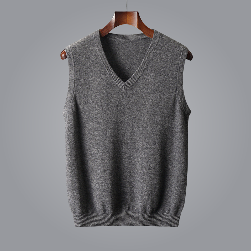 Men’s V-Neck Knit Vest for Smart Casual Wear