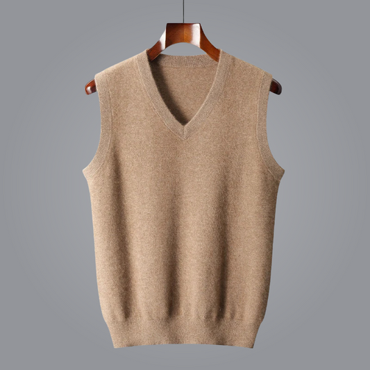 Men’s V-Neck Knit Vest for Smart Casual Wear