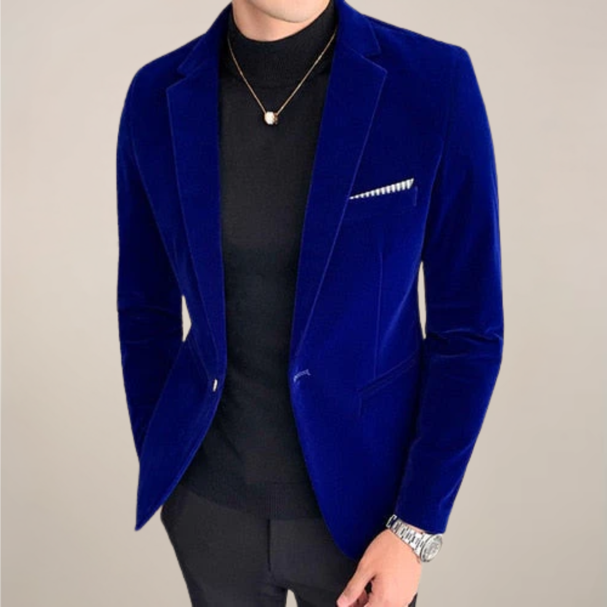 Men's Velvet Blazer for Formal Events