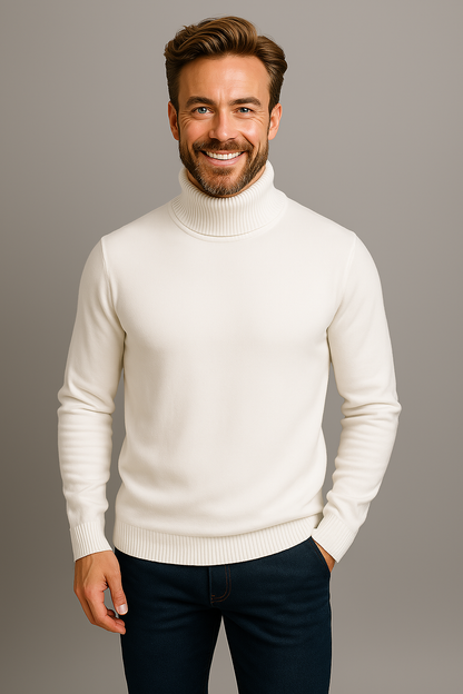 Men’s Vibrant Knit Turtleneck for Stylish Occasions
