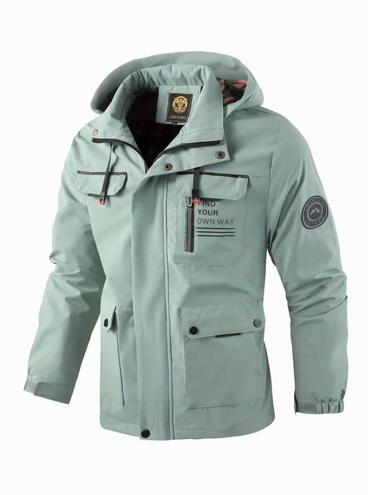 Men's Waterproof Winter Jacket | Hooded & Multi-Pocket