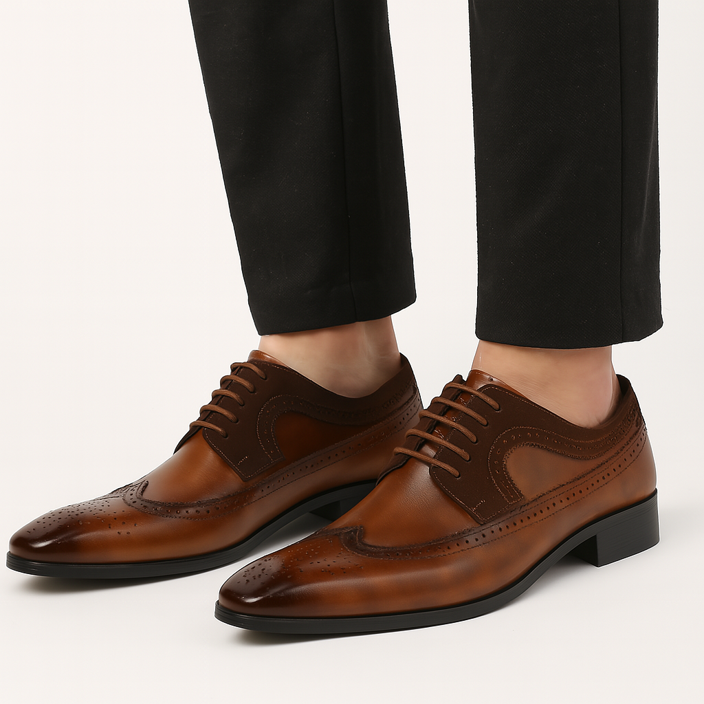 Men’s Wingtip Brogue Oxford Shoes for Formal Events