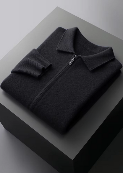 Men's Zip-Up Cardigan Sweater – Stylish Layer for Year-Round Wear