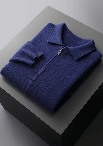 Men's Zip-Up Cardigan Sweater – Stylish Layer for Year-Round Wear