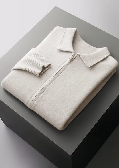 Men's Zip-Up Cardigan Sweater – Stylish Layer for Year-Round Wear
