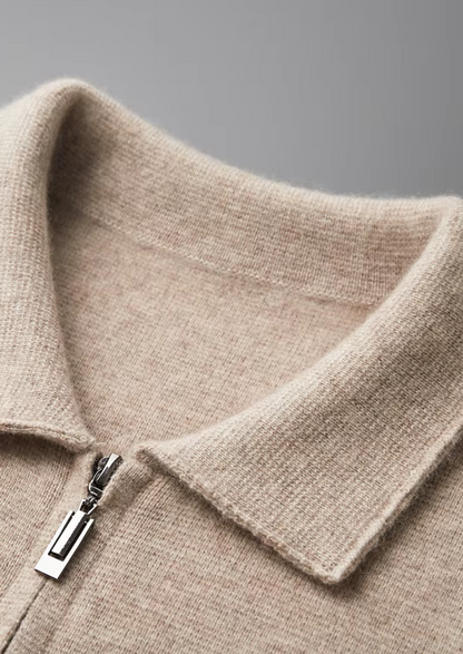 Men's Zip-Up Cardigan Sweater – Stylish Layer for Year-Round Wear