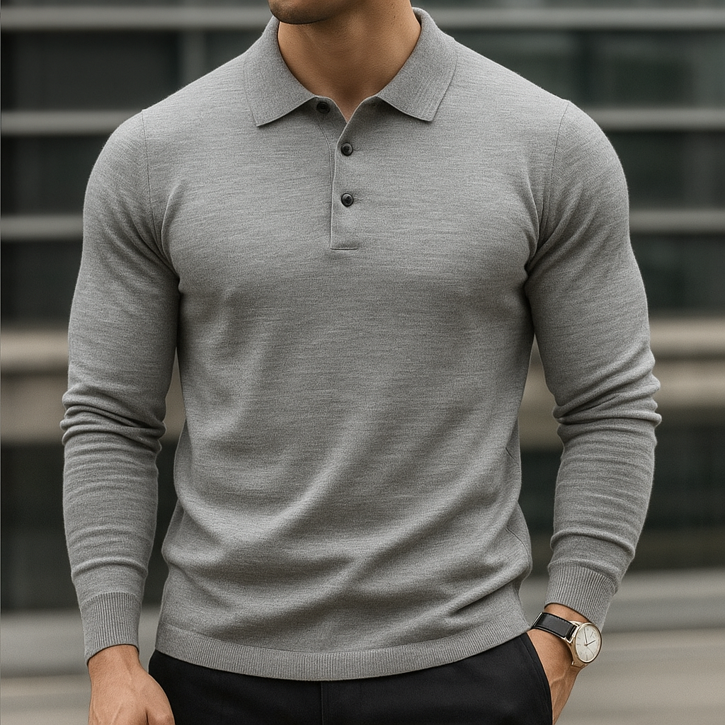 Merino Wool Polo Shirt for Men 0