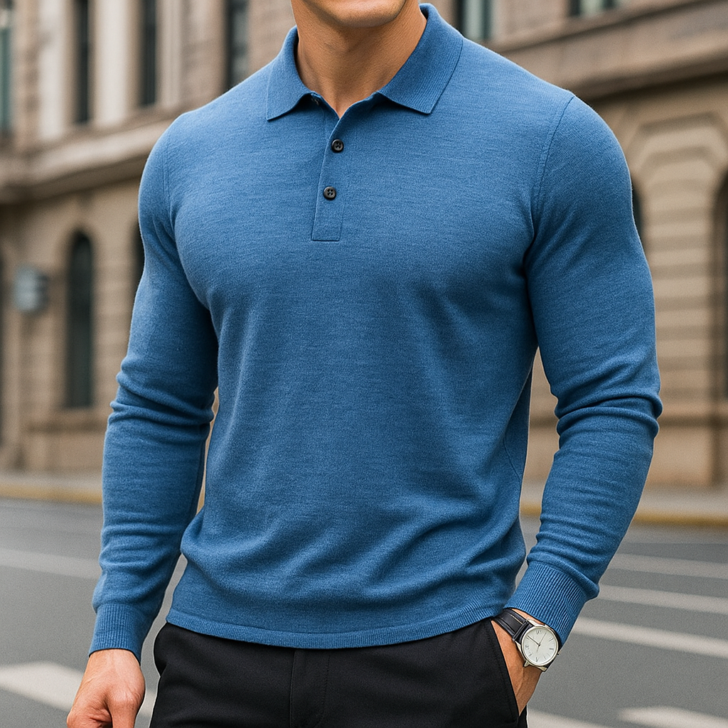 Merino Wool Polo Shirt for Men 1