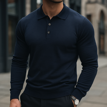 Merino Wool Polo Shirt for Men 10