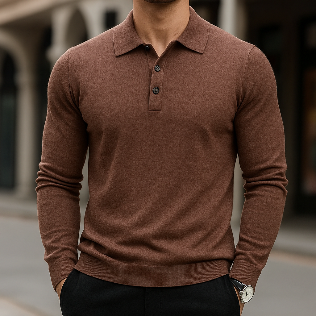 Merino Wool Polo Shirt for Men 2