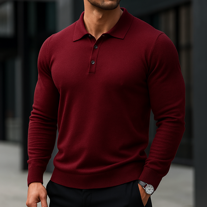 Merino Wool Polo Shirt for Men 8