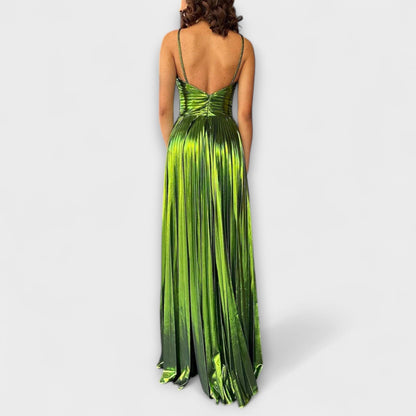 Metallic Maxi Dress for Special Events