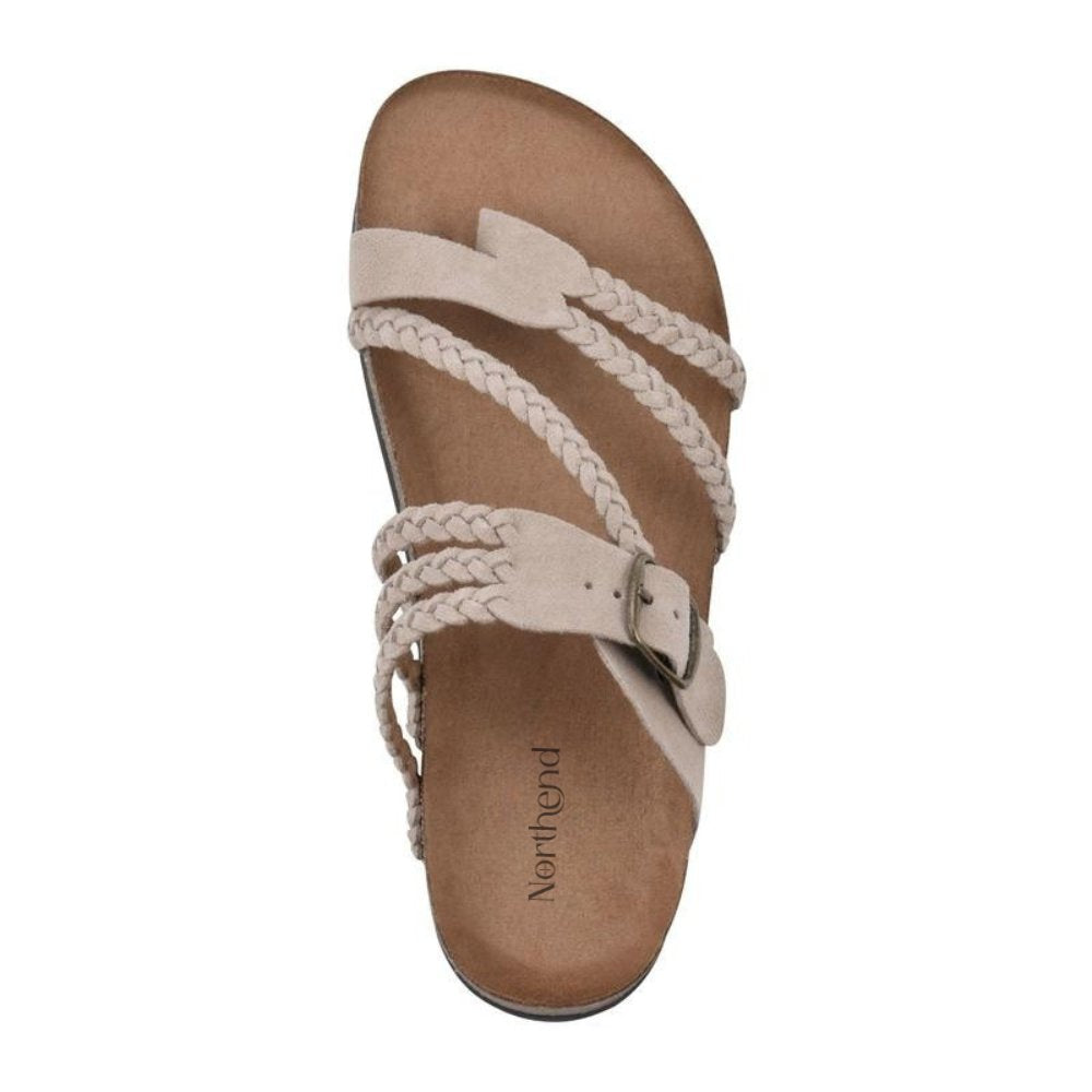 Mia | Women's Braided Buckle Toe-Loop Sandals 1